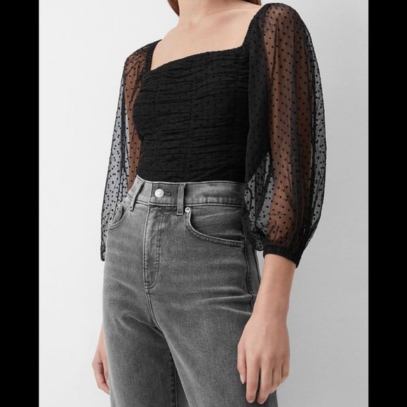 STREETWEAR SOCIETY Polka Dot Mesh Long Sleeves - Picture 1 of 4